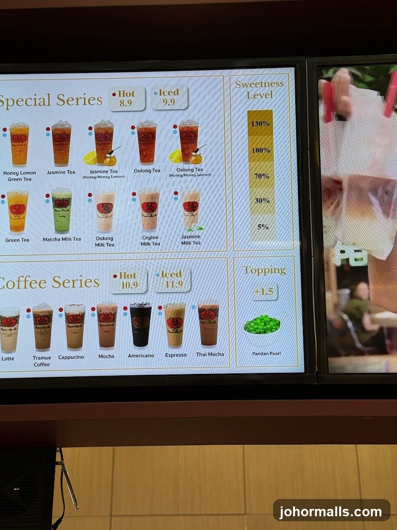 Special Series and Coffee Series Menu