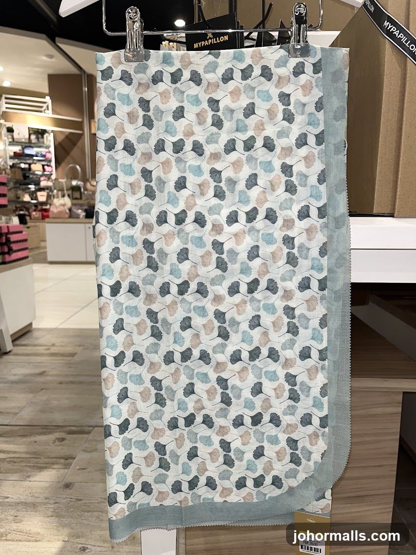 Fabric with Ginkgo Leaf Pattern