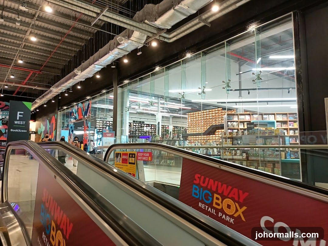 Bookstore Interior with Escalators