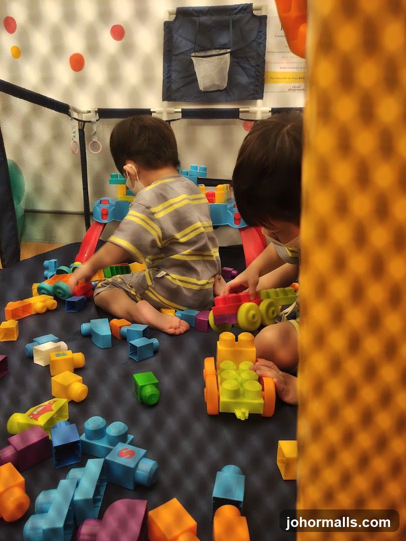 Children Playing with Blocks
