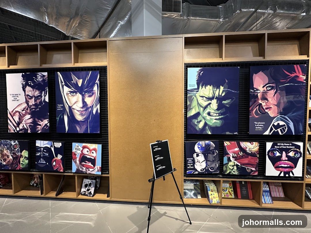 Comic Book Character Art Display