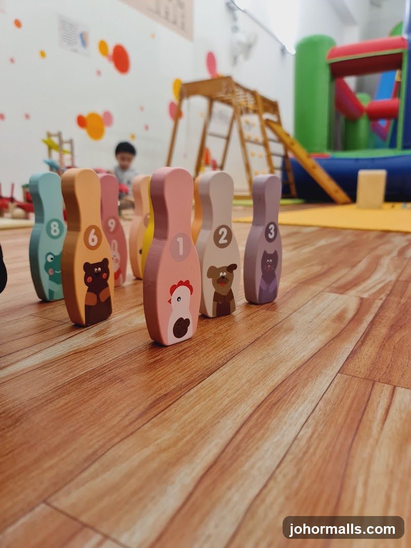 Children's Play Area with Bowling Pins