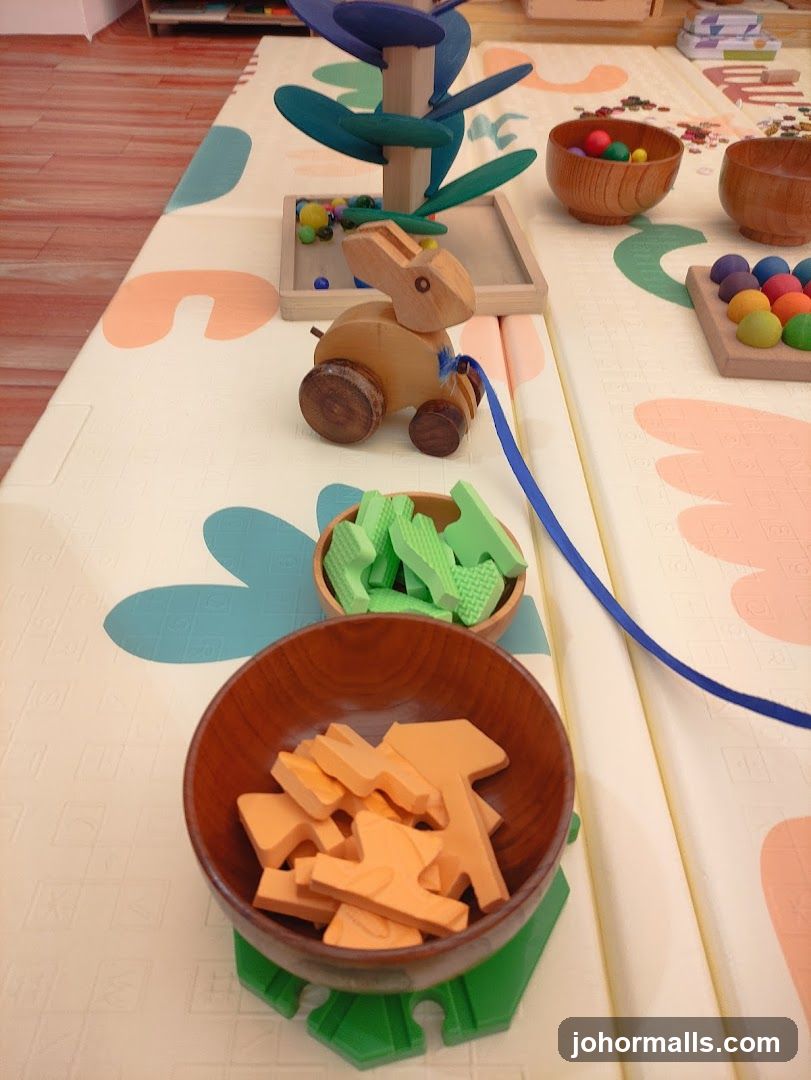 Wooden Toys and Play Mat