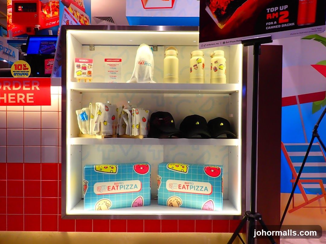 Eat Pizza Merchandise Display