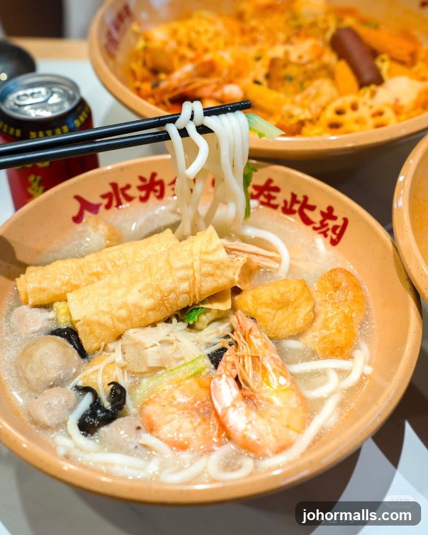 Noodle Soup with Shrimp and Tofu Skin