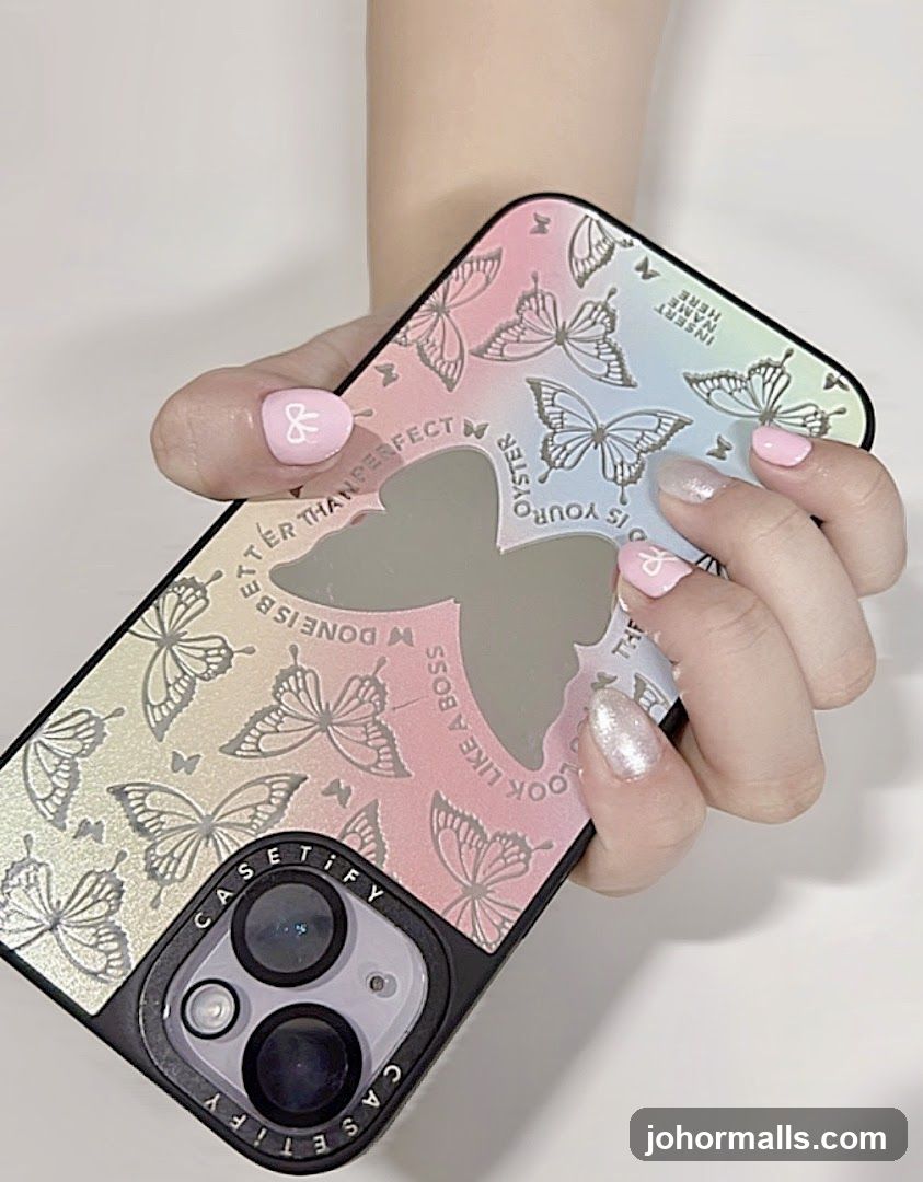 Phone Case with Butterfly Design