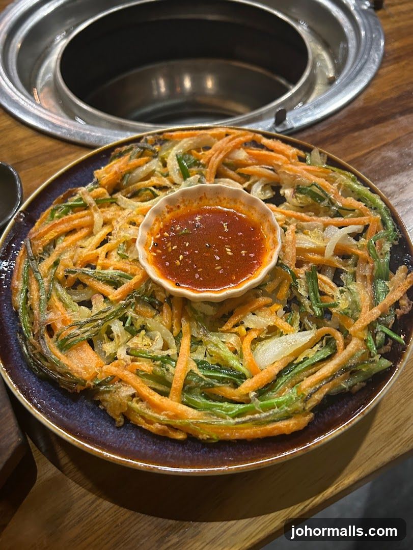 Vegetable Pancake with Dipping Sauce
