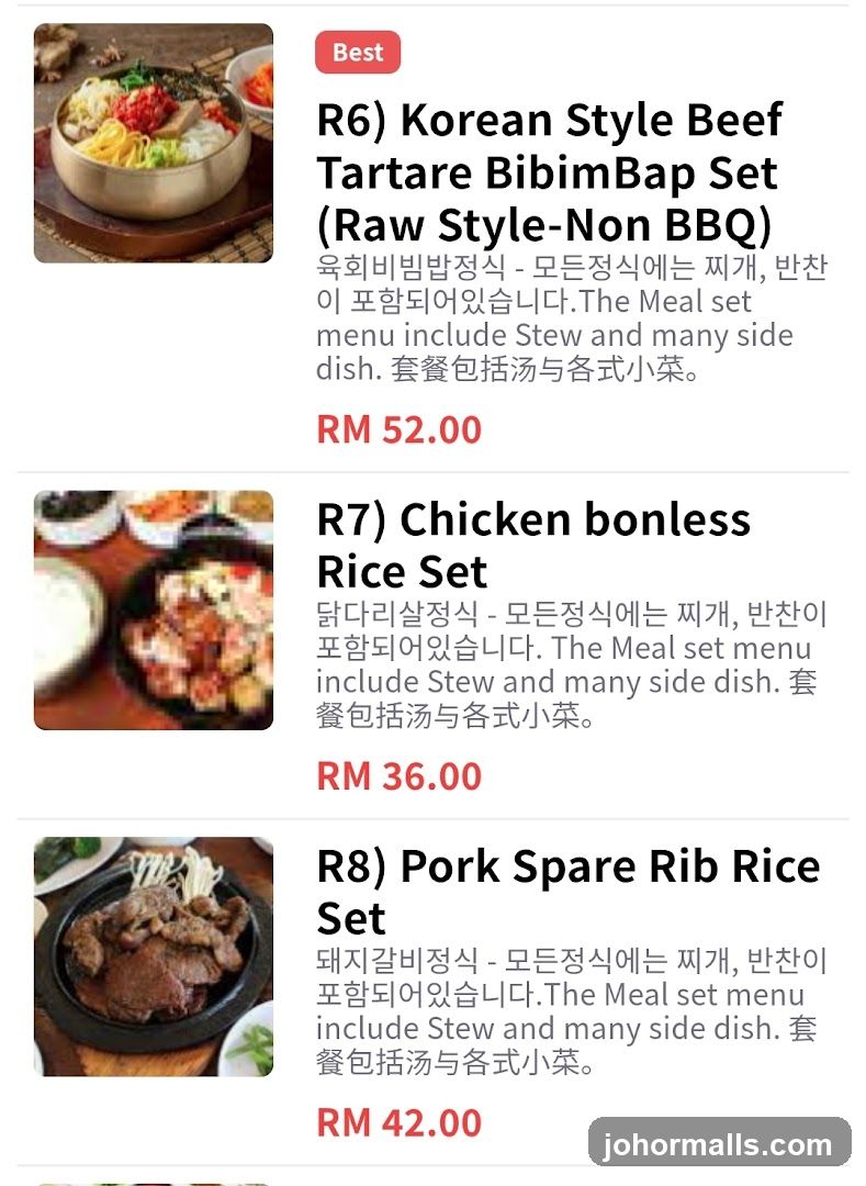Korean Meal Sets
