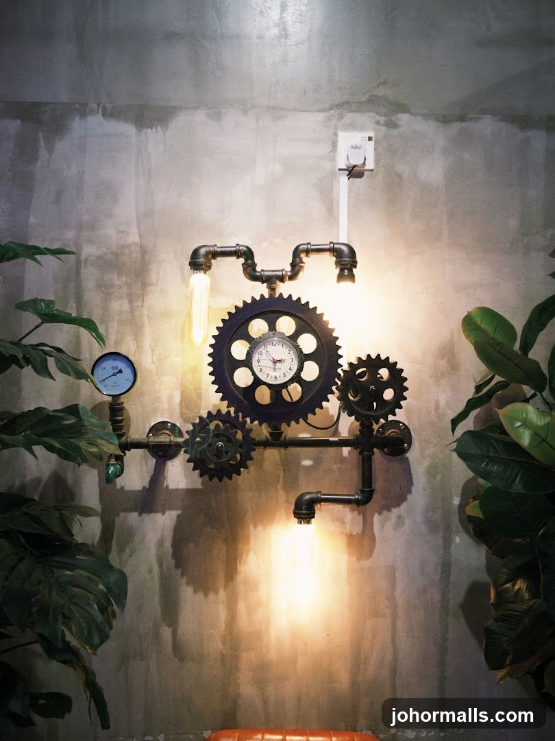 Steampunk-inspired wall decor