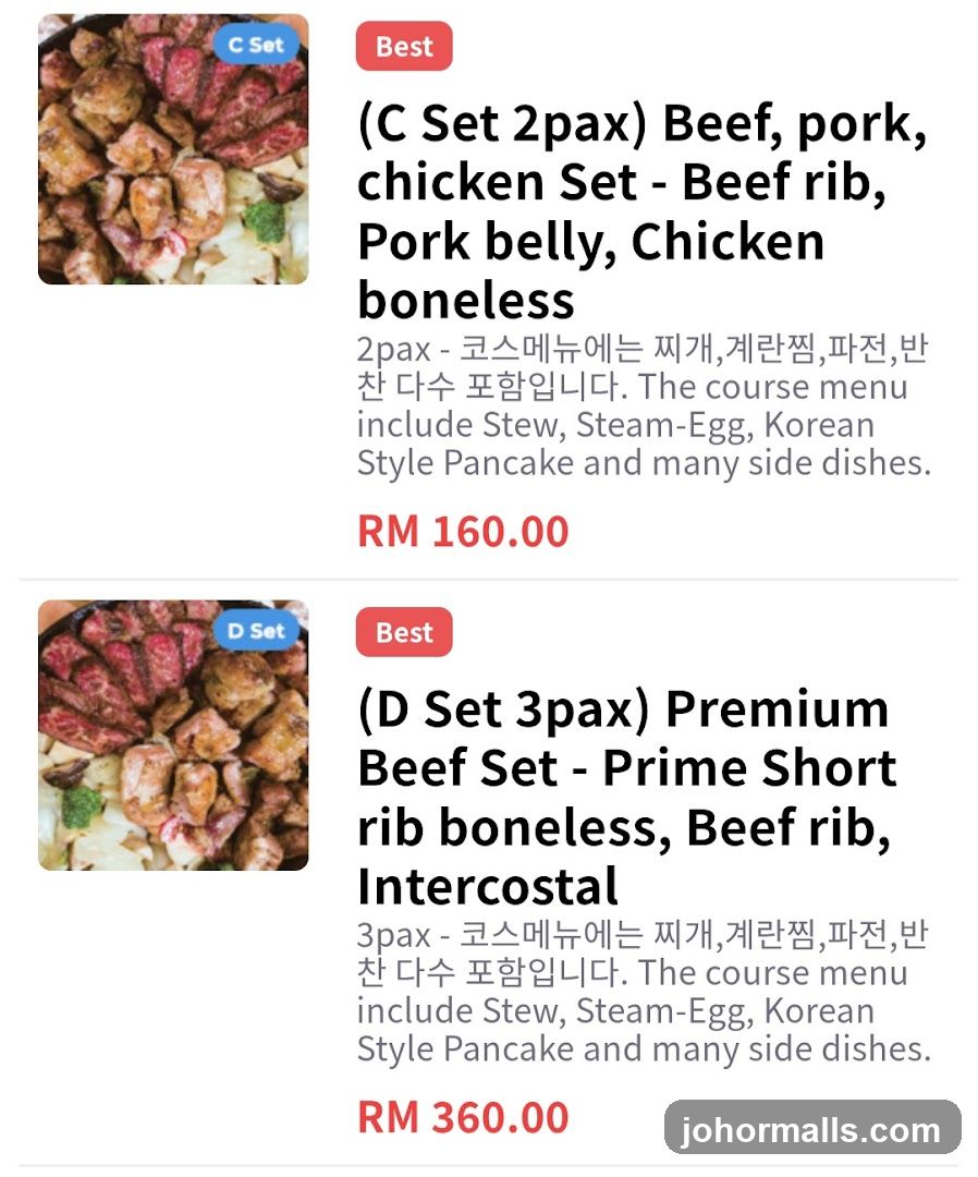 Set Menu