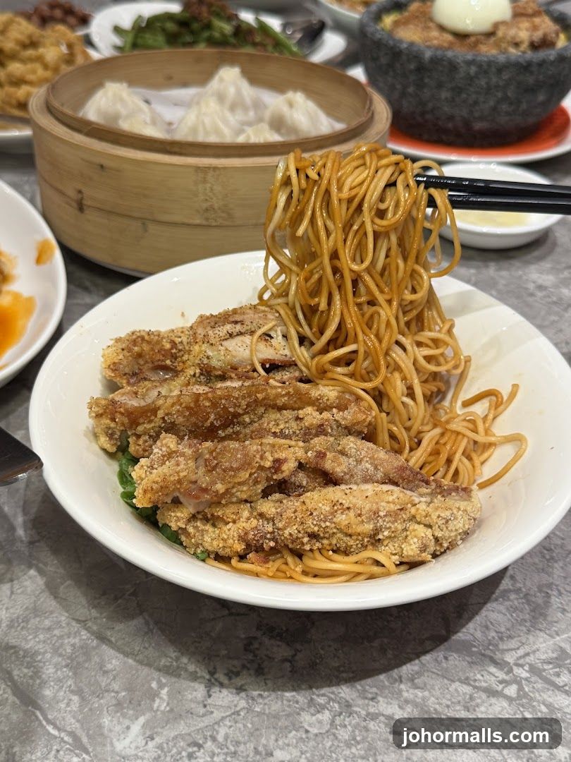 Noodles with Fried Chicken
