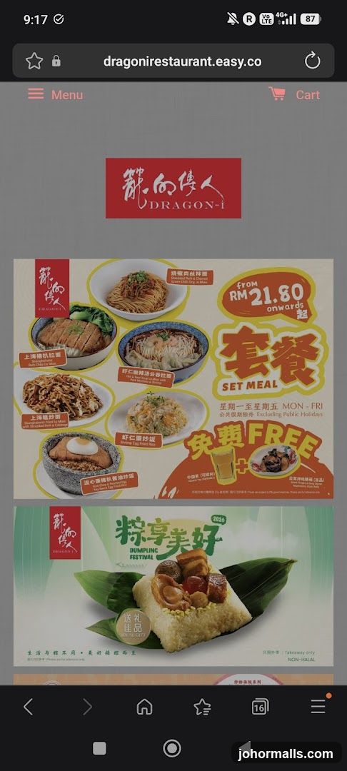 Dragon-I Restaurant Set Meal Promotion