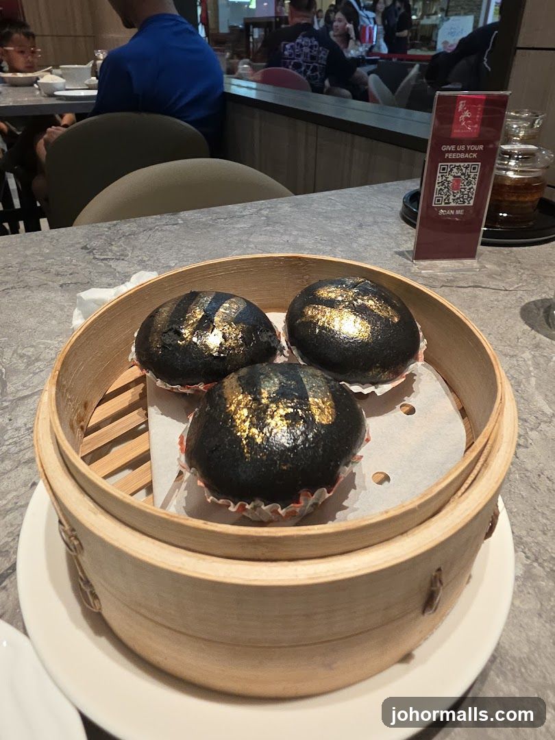 Black Buns with Gold Leaf