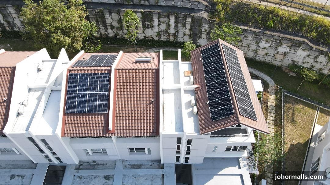 Aerial View of Rooftop Solar Panels