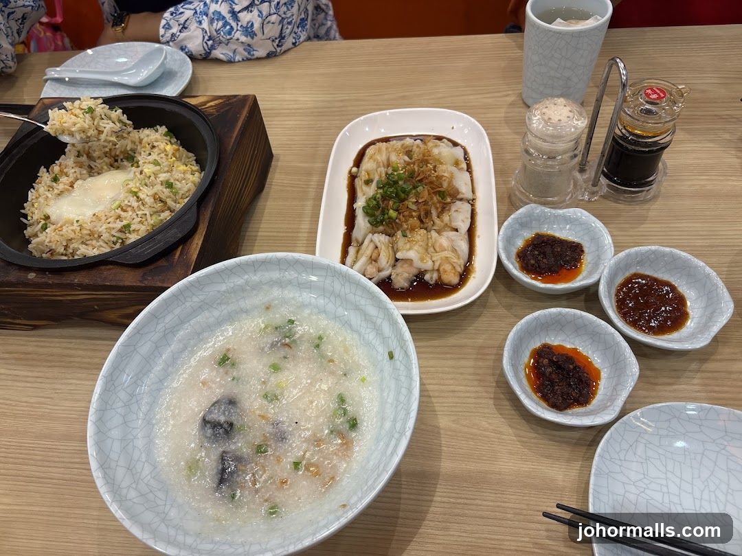 Table with Chinese Food