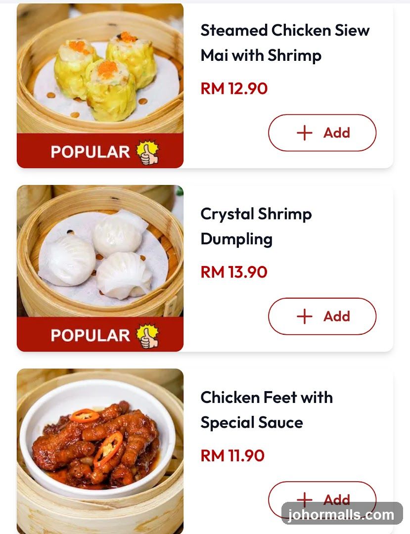 Dim Sum Menu