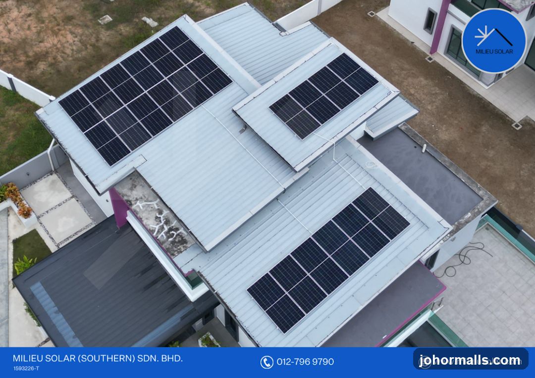 Aerial View of Rooftop Solar Panels