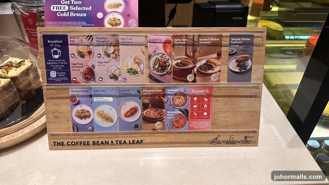 The Coffee Bean & Tea Leaf Menu
