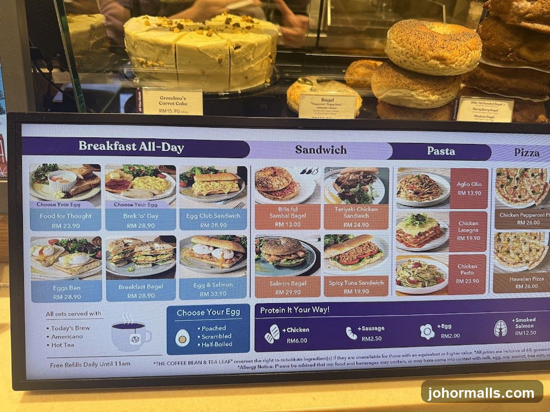 The Coffee Bean & Tea Leaf Menu