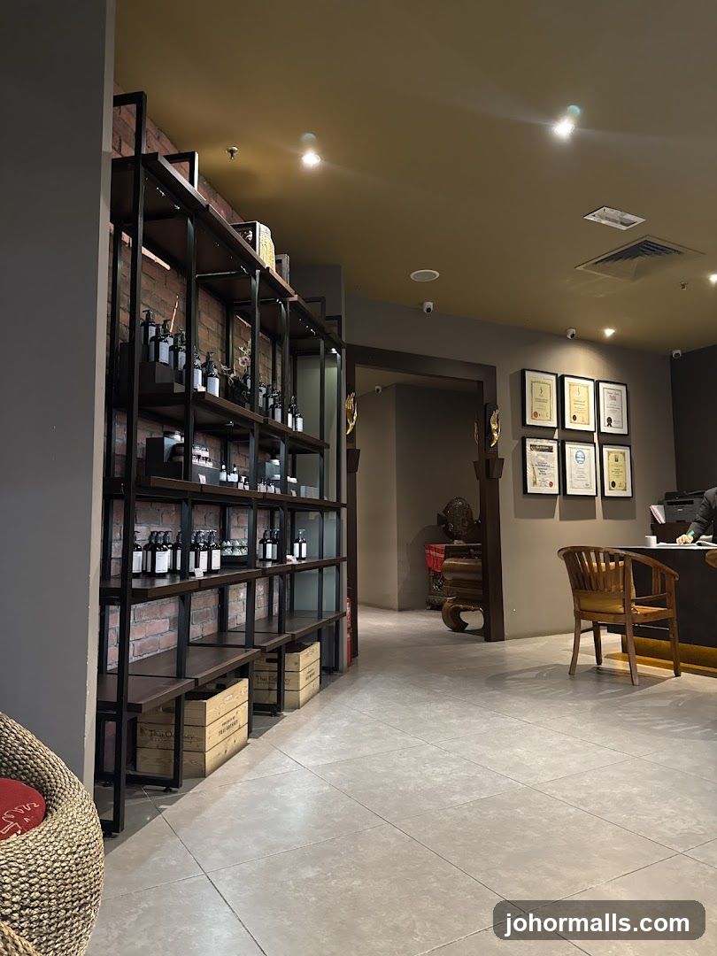 Interior of a shop with shelves of products