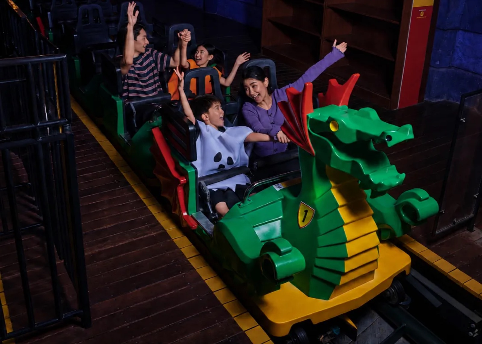 Evening rides during Brick-or-Treat at LEGOLAND Malaysia Theme Park 2026
