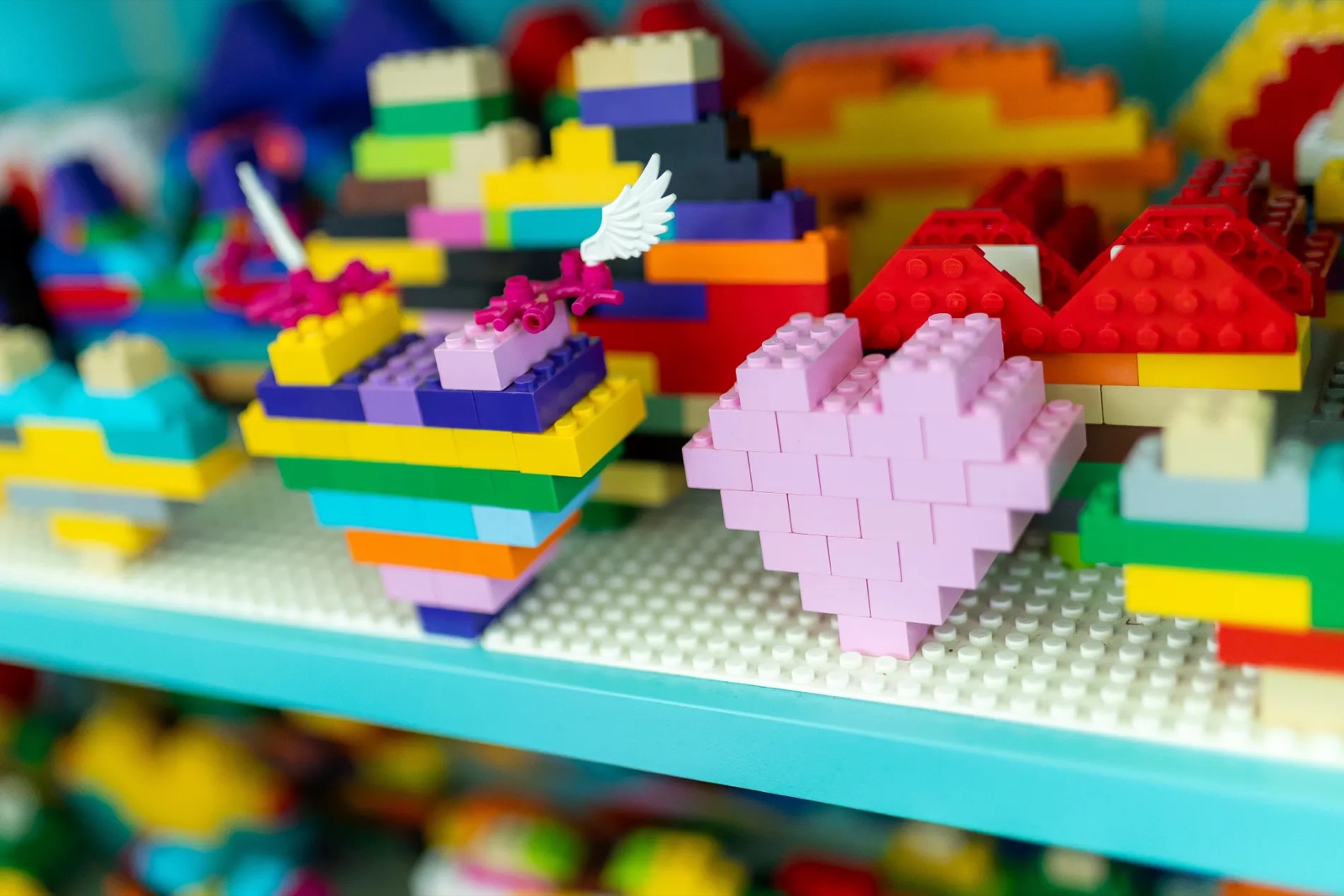 LEGO heart builds on a table during MERDEKA Fest 2026 at LEGOLAND Malaysia Resort