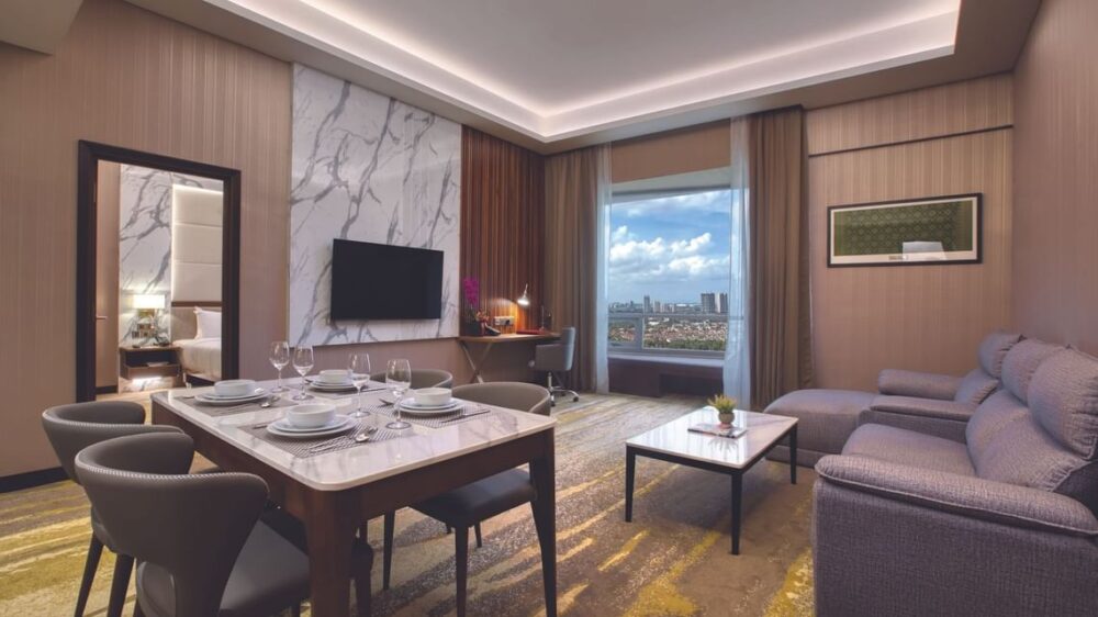 St. Giles Southkey hotel room above Mid Valley