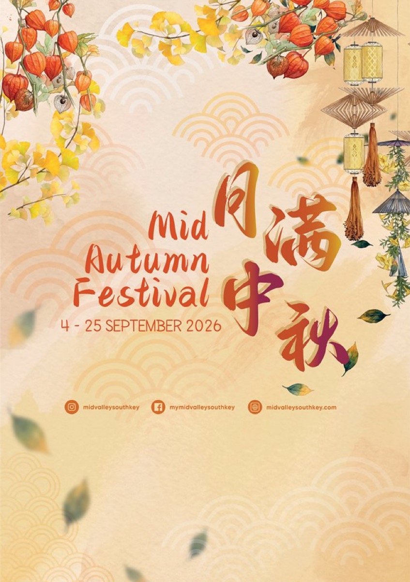 Mid-Autumn Festival 2026 poster at The Mall Mid Valley Southkey Johor Bahru, 4 to 25 September
